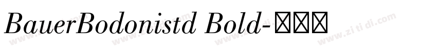 BauerBodonistd Bold字体转换